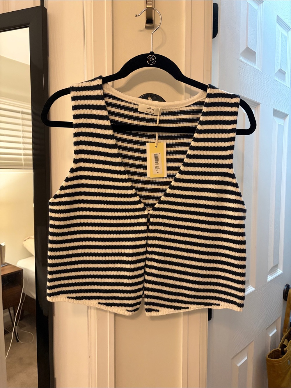 NEW Aritzia Wilfred Basque 100% Cotton Sweater Vest